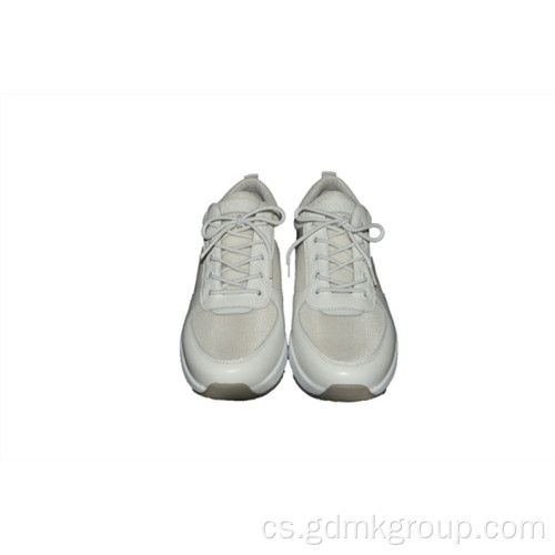 Dámské zvýšené čistě bílé boty Sportovní obuv pro volný čas